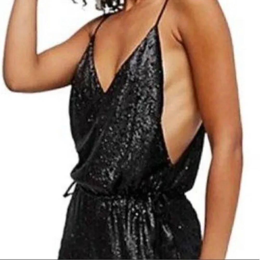 NEW Free People Black Sequins Jumpsuit.Size XS - Picture 3 of 15